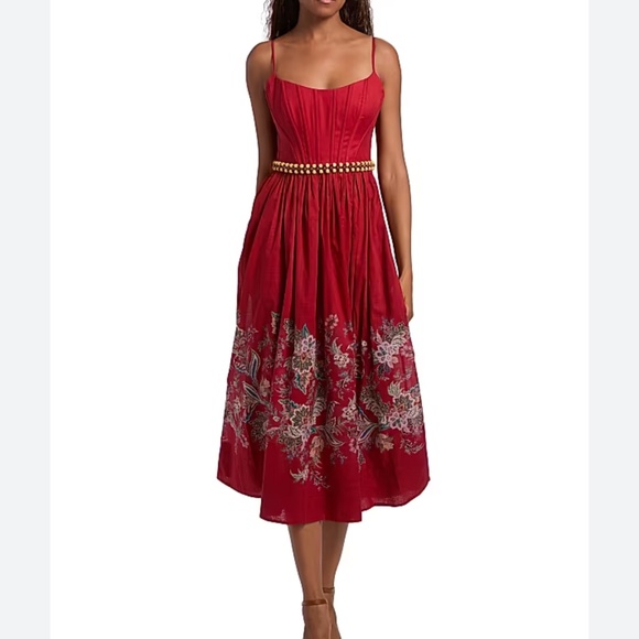 Zimmermann Rhiannon Floral Corset Midi-Dress - Picture 2 of 8